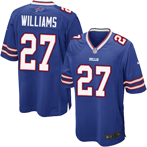 Men's Game Duke Williams Nike Jersey Royal Blue Home - #27 NFL Buffalo Bills